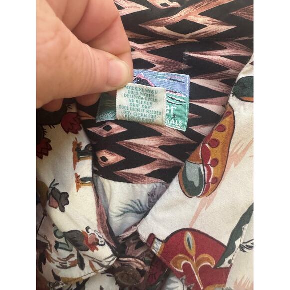 Reyn Spooner Shirt Mens Extra Large Arizona Map Vacation Rayon Retro Nostalgia - Picture 10 of 13